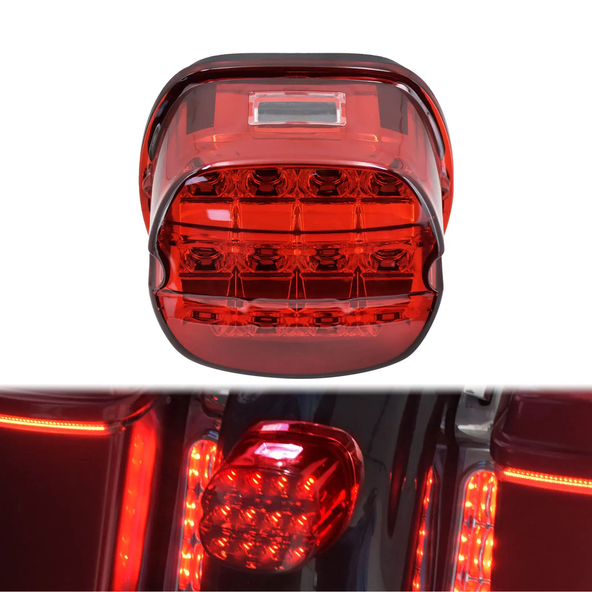 Motorcycle Rear LED Brake Tail Light For Harley Softail Dyna Fat Boy Night Train FXSTB Touring Street Electra Glide Sportster XL