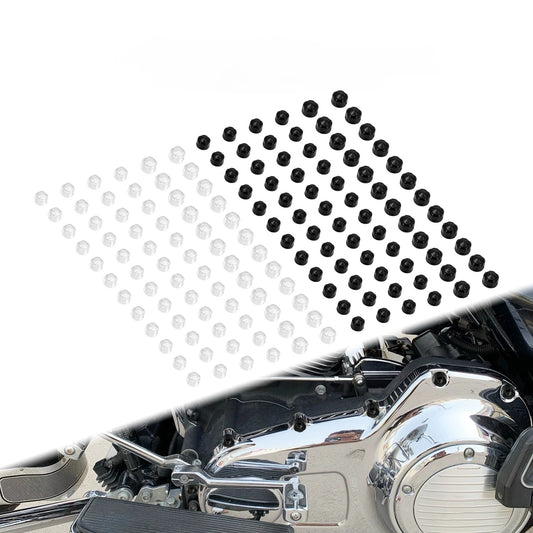 72PCS Motorcycle Engine Bolts Cover Set Black/Chrome For Harley  Touring Street Electra Glide FLHR Softail FLSTC FLSTF 1999-2017