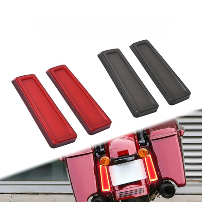 Motorcycle Saddlebag Fender Filler LED Lights Side Running Brake Accent Light For Harley Touring Road Street Glide FLHR 2014-23