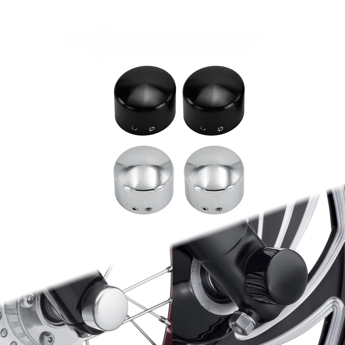 Motorcycle Front Axle Nut Bolt Cover Aluminum Caps For Harley Sportster XL Touring Road King Glide Softail FLHC FXB Dyna VRSC