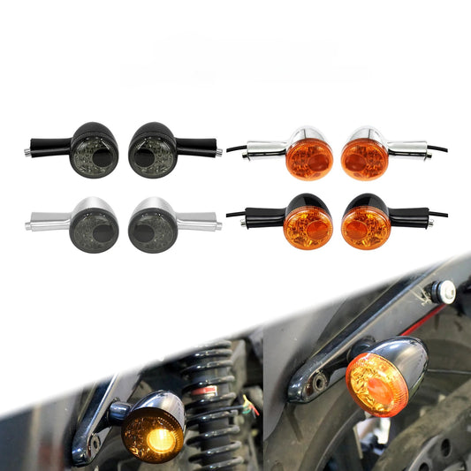 Motorcycle Rear LED Light Smoke/Orange Turn Signals Brake Indicators Running Lamp For Harley Sportster XL 883 Iron 1200 48 92-Up