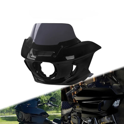 Motorcycle Headlight Fairing Cover Front Head Light Mount Kit For Harley Softail Low Rider ST Street Bob Fat Boy Breakout 18-Up