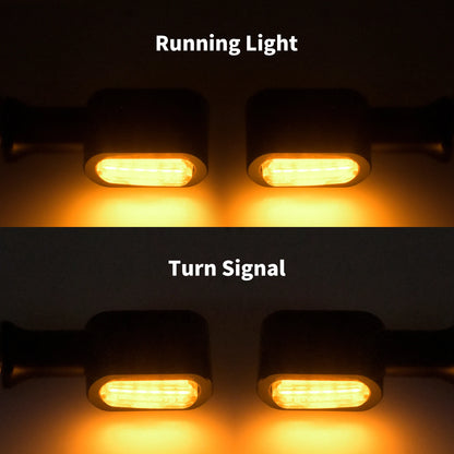 2xMotorcycle LED Rear Turn Signal Light E Mark Running Indicator Lamp For Harley Dyna Sportster XL Touring Street Glide Softail