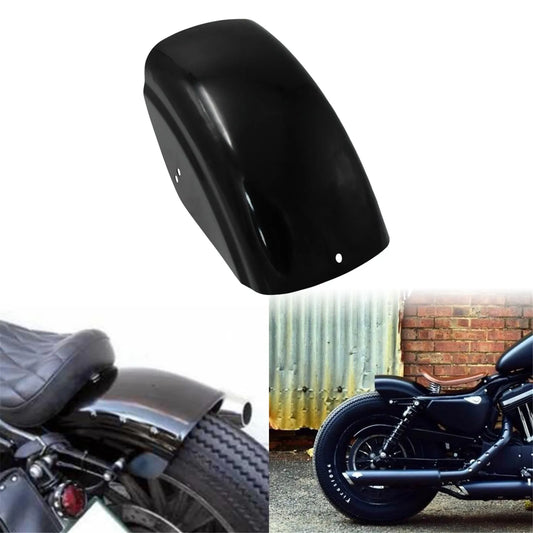 Black Short Flat Rear Fender Mud Guard Bobber Cafe Racer Mudguard Protection Cover Steel For Harley Sportster XL 1200 883 72 48
