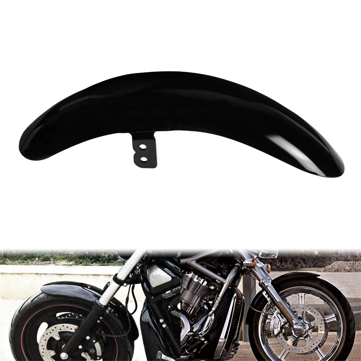 1xMotorcycle Front Fender Mudguard ABS Gloss Black For Harley V-Rod VRSCAW Night Rod Special 2003-2011