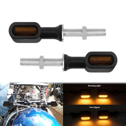 2xMotorcycle LED Rear Turn Signal Light E Mark Running Indicator Lamp For Harley Dyna Sportster XL Touring Street Glide Softail