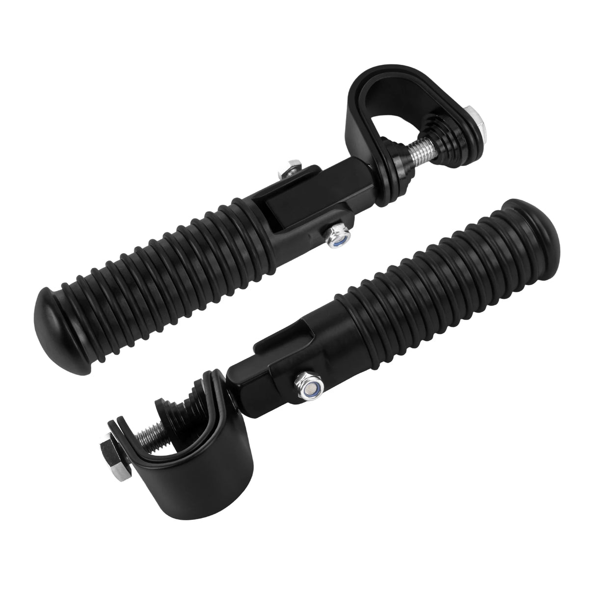 Universal Motorcycle Foot Pegs 1" 1.25" Highway Crash Bar Footpegs Engine Guard Clamp Footrest Pedal for Harley Softail Touring