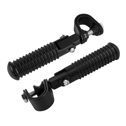Universal Motorcycle Foot Pegs 1" 1.25" Highway Crash Bar Footpegs Engine Guard Clamp Footrest Pedal for Harley Softail Touring