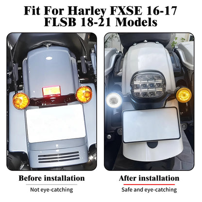 Motorcycle Bullet Turn Signal Rear Inserts LED Light Running Indicator For Harley FXSE 2016-17 Softail Sport Glide FLSB 2018-25