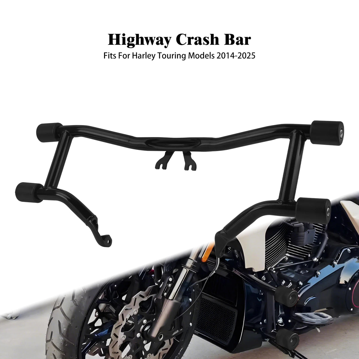 Motorcycle Engine Guard Front Highway Crash Bar Falling Protection For Harley Touring Road Glide Electra Street Glide 2014-2025
