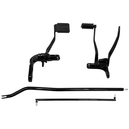 Motorcycle Forward Controls Complete Linkages Kits Black Forward Foot Controls For Harley Dyna Fat Bob Low Rider FXDWG 2006-2017