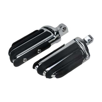 Universal Motocycle Male Mount Foot Pegs 10mm Highway Footpeg Black/Chrome Footrests For Harley Touring Sportster Dyna Softail