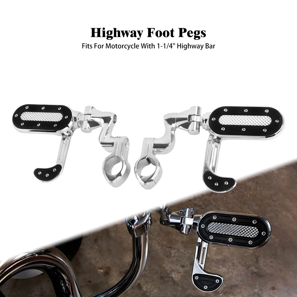 Motorcycle Footrest Highway Footpeg Adjustable 32mm Foot Pegs Pedal For Harley Touring Road King Softail Fat Boy Breakout Dyna
