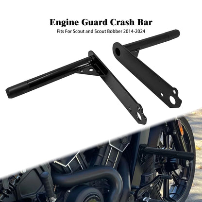 Motorcycle Front Highway Engine Guard Crash Bars Metal Falling Protectors For Indian Scout 2014-2024 Scout Bobber Black Bumper