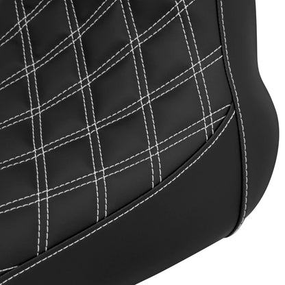 Motorcycle Driver Solo Cushion Seat Rear Fender Mudguard With Turn Signal LED Light For Harley Softail Fat Boy Breakout 18-2023