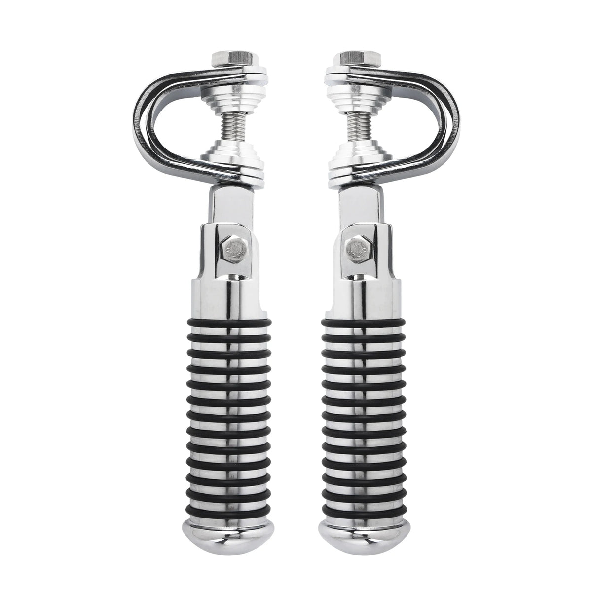 Universal Motorcycle Foot Pegs 1" 1.25" Highway Crash Bar Footpegs Engine Guard Clamp Footrest Pedal for Harley Softail Touring