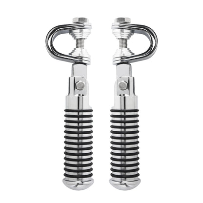 Universal Motorcycle Foot Pegs 1" 1.25" Highway Crash Bar Footpegs Engine Guard Clamp Footrest Pedal for Harley Softail Touring