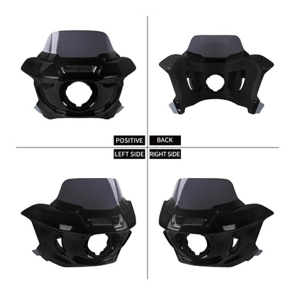 Motorcycle Headlight Fairing Cover Front Head Light Mount Kit For Harley Softail Low Rider ST Street Bob Fat Boy Breakout 18-Up