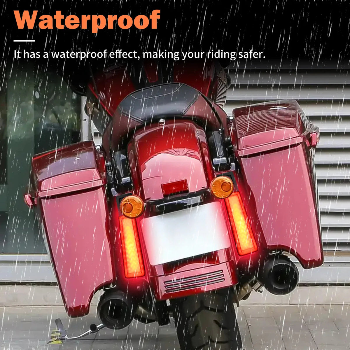 Motorcycle Saddlebag Fender Filler LED Lights Side Running Brake Accent Light For Harley Touring Road Street Glide FLHR 2014-23