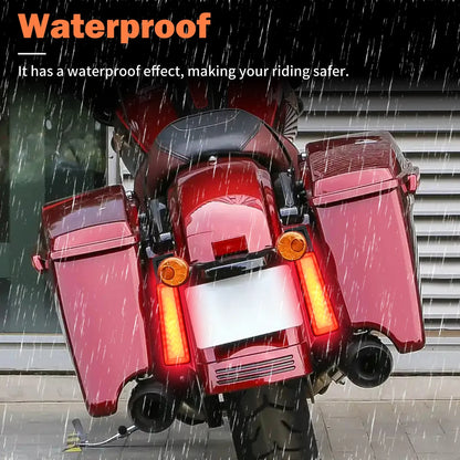 Motorcycle Saddlebag Fender Filler LED Lights Side Running Brake Accent Light For Harley Touring Road Street Glide FLHR 2014-23