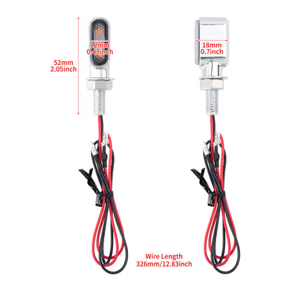 Motorcycle Mini LED Light Indicator E Mark Turn Signal M8 Thread Front Rear Lamp Universal For Harley FLHR For Yamaha For Honda