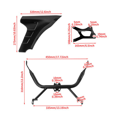 Motorcycle Fairing Side Cover Black/Unpainted Panel Spoiler Bracket For Harley Touring Road Glide FLTRXSE 23-25 FLTRXSTSE 24-25