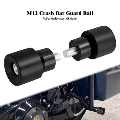 Motorcycle Crash Bar Protector Ball M12 Engine Guard Saddlebag Bumpers Balls For Harley Softail Touring Dyna Sportster FLHR FLHT