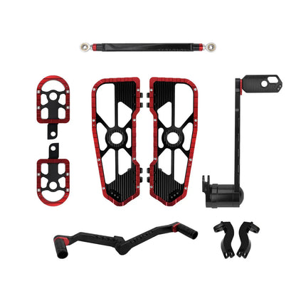 Motorcycle Floorboards Driver Passenger Footrest Shifter Lever Brake Arm Kit For Harley Touring Road Electra Street Glide 08-25