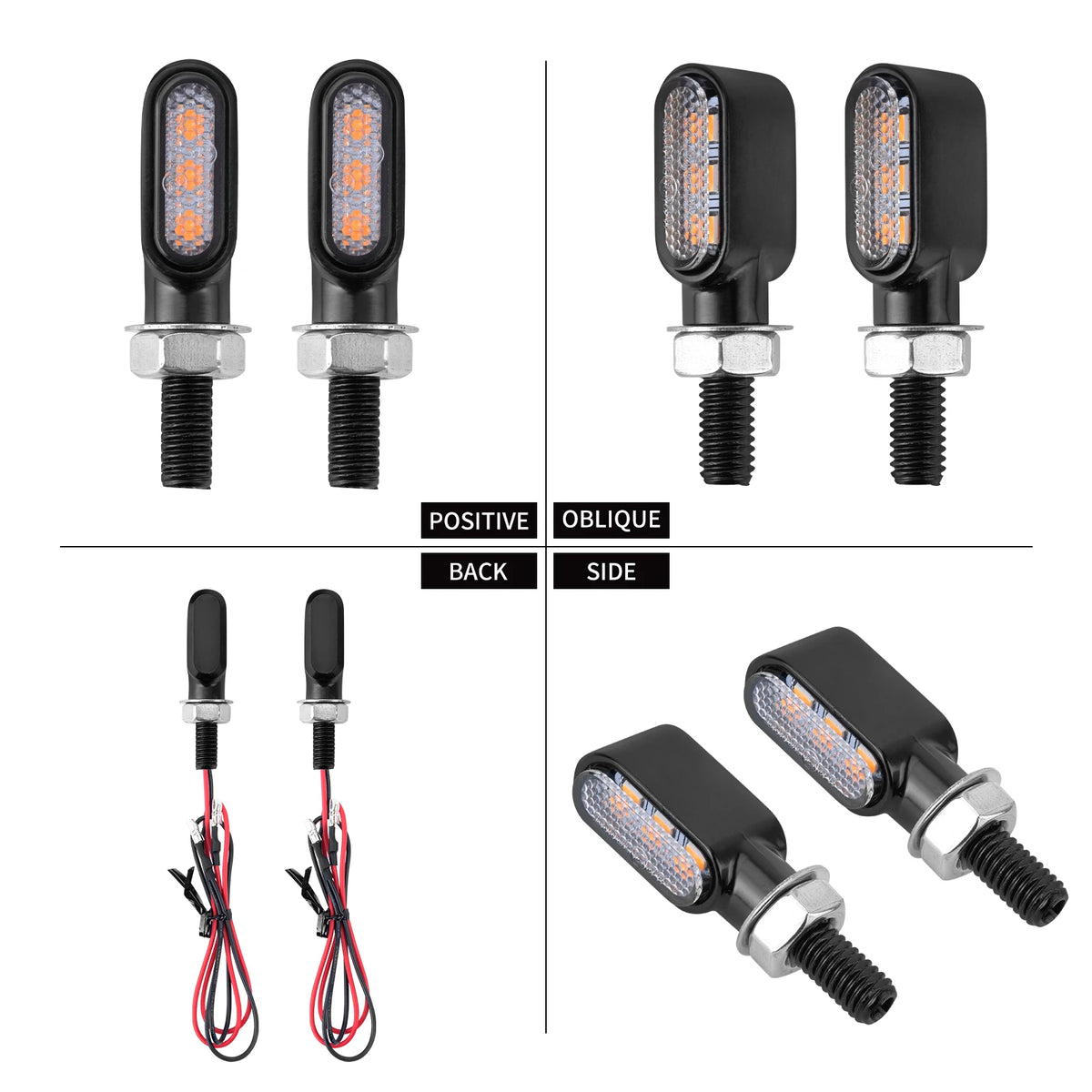 Motorcycle Mini LED Light Indicator E Mark Turn Signal M8 Thread Front Rear Lamp Universal For Harley FLHR For Yamaha For Honda