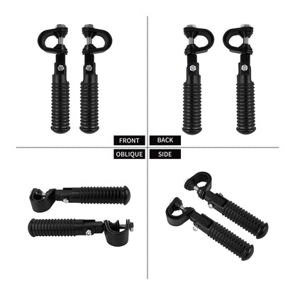 Universal Motorcycle Foot Pegs 1" 1.25" Highway Crash Bar Footpegs Engine Guard Clamp Footrest Pedal for Harley Softail Touring