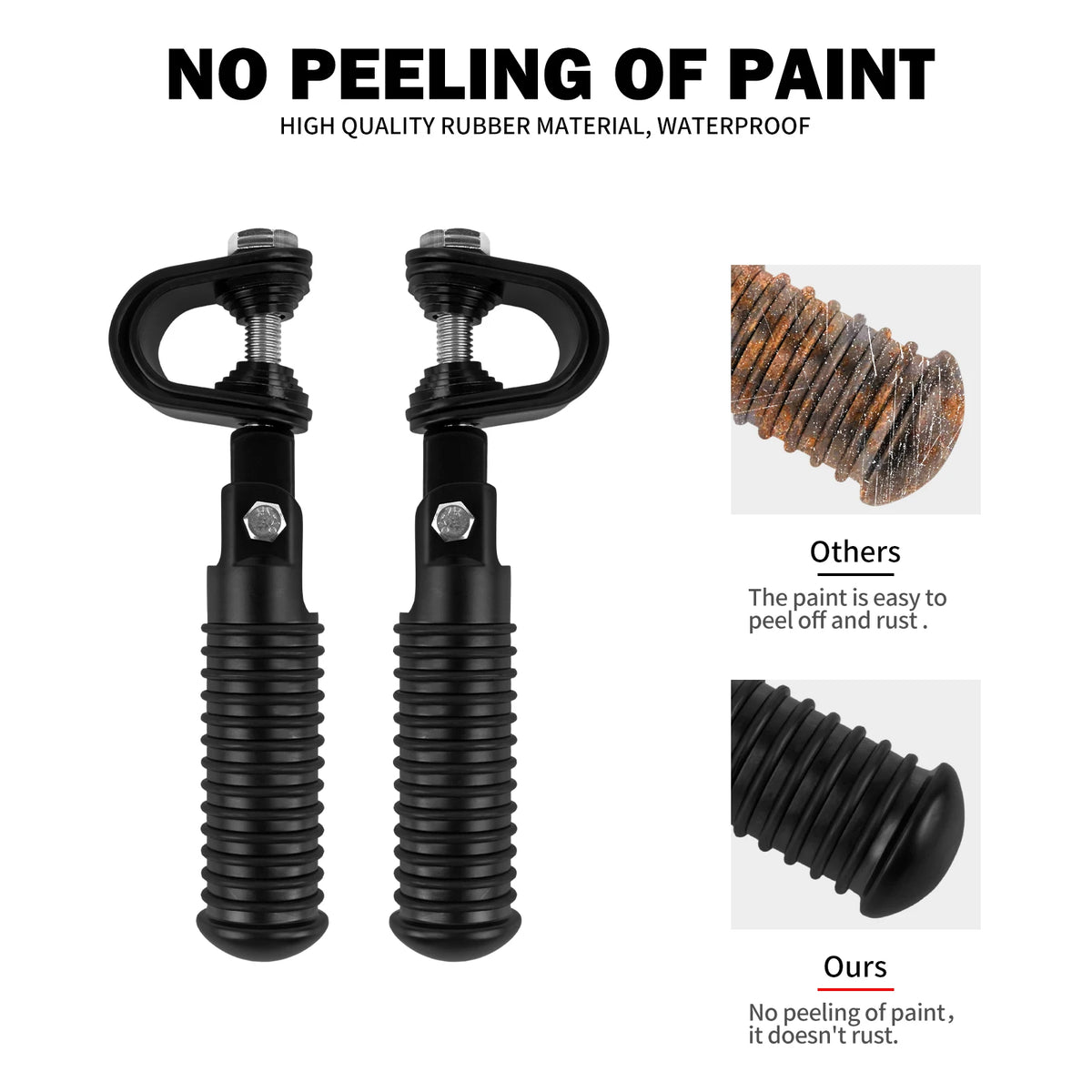 Universal Motorcycle Foot Pegs 1" 1.25" Highway Crash Bar Footpegs Engine Guard Clamp Footrest Pedal for Harley Softail Touring