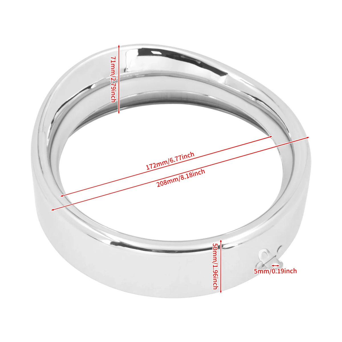 Motorcycle Visor Headlamp Trim Ring Bezel Black/Chrome LED Headlight Trim Cover For Harley Softail FLSTN FLSTFB FLSTC FLST 94-17