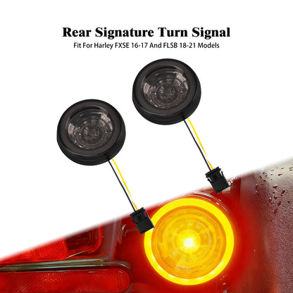 Motorcycle Bullet Turn Signal Rear Inserts LED Light Running Indicator For Harley FXSE 2016-17 Softail Sport Glide FLSB 2018-25