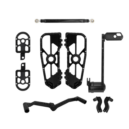Motorcycle Floorboards Driver Passenger Footrest Shifter Lever Brake Arm Kit For Harley Touring Road Electra Street Glide 08-25