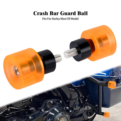 Motorcycle Crash Bar Protector Ball M12 Engine Guard Saddlebag Bumpers Balls For Harley Softail Touring Dyna Sportster FLHR FLHT