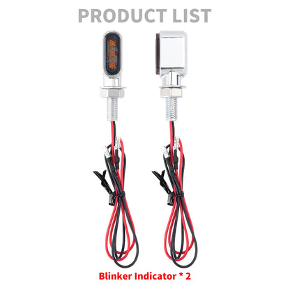 Motorcycle Mini LED Light Indicator E Mark Turn Signal M8 Thread Front Rear Lamp Universal For Harley FLHR For Yamaha For Honda