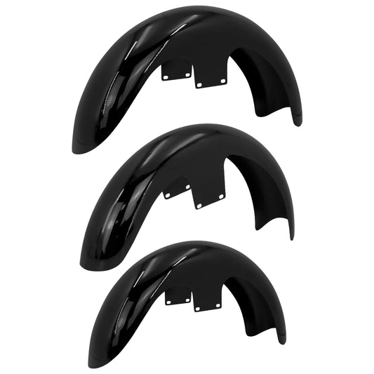 Motorcycle 19'' 21'' Wrap Front Fender Gloss Black/Matte Black For Harley Touring Road King Street  Electra Glide 1996-2022