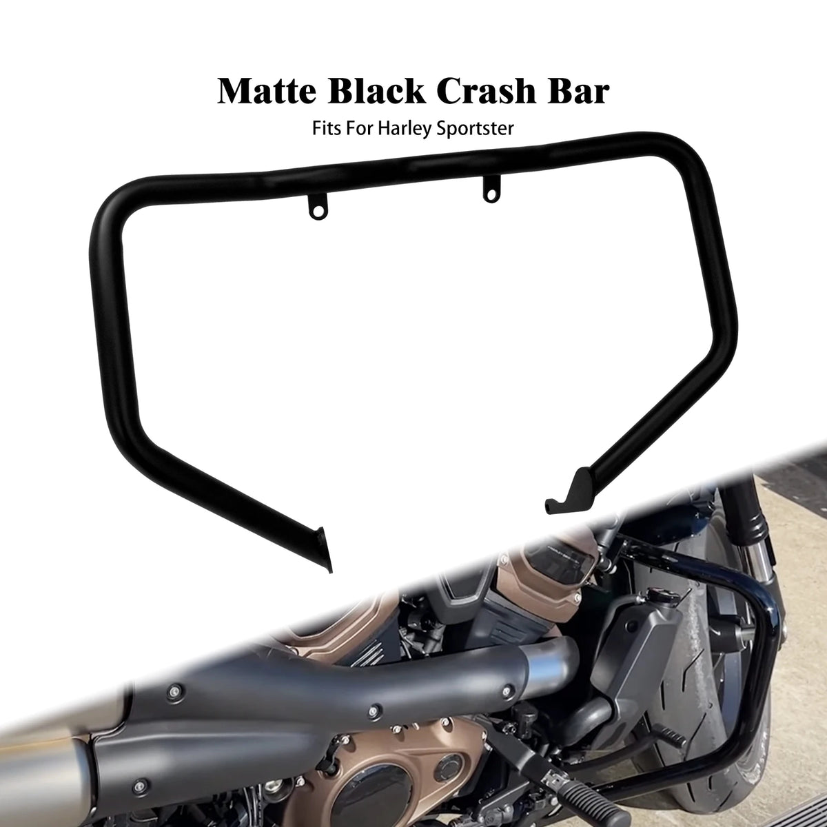 Motorcycle Highway Crash Bar Front Engine Guard Black Falling Protector Bumpers For Harley Sportster S RH1250S 2021-Later