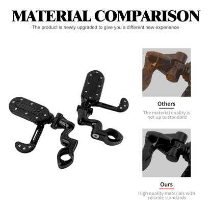 Motorcycle Footrest Highway Footpeg Adjustable 32mm Foot Pegs Pedal For Harley Touring Road King Softail Fat Boy Breakout Dyna