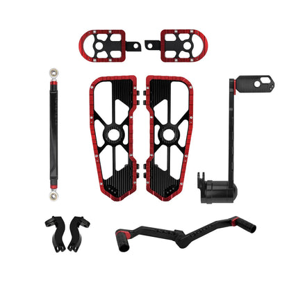 Motorcycle Floorboards Driver Passenger Footrest Shifter Lever Brake Arm Kit For Harley Touring Road Electra Street Glide 08-25