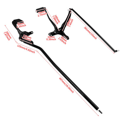 Motorcycle Forward Controls Complete Linkages Kits Black Forward Foot Controls For Harley Dyna Fat Bob Low Rider FXDWG 2006-2017