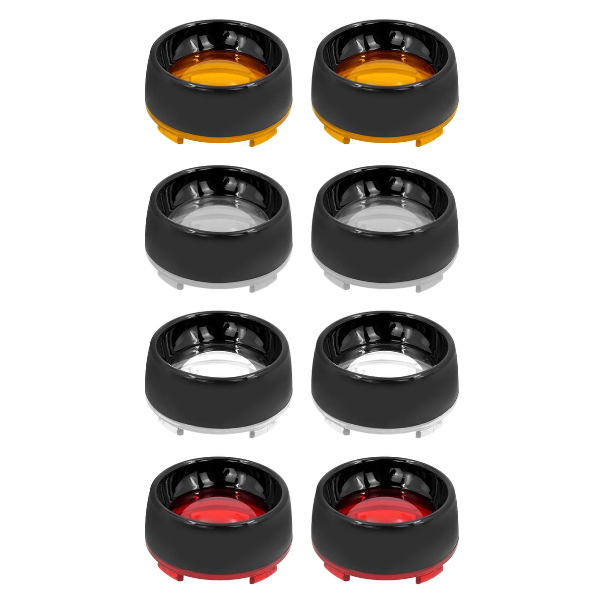 2xMotorcycle Turn Signal Indicator Light Visor Bezels Trim Ring Lens Cover For Harley Dyna Softail Touring Road Glide Sportster