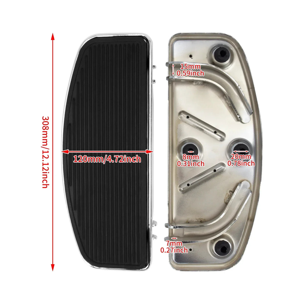 Motorcycle Driver Floorboard Footboard Front Footpegs Pedal For Harley Softail Touring Street Electra Glide FLHR Softail FL FLD