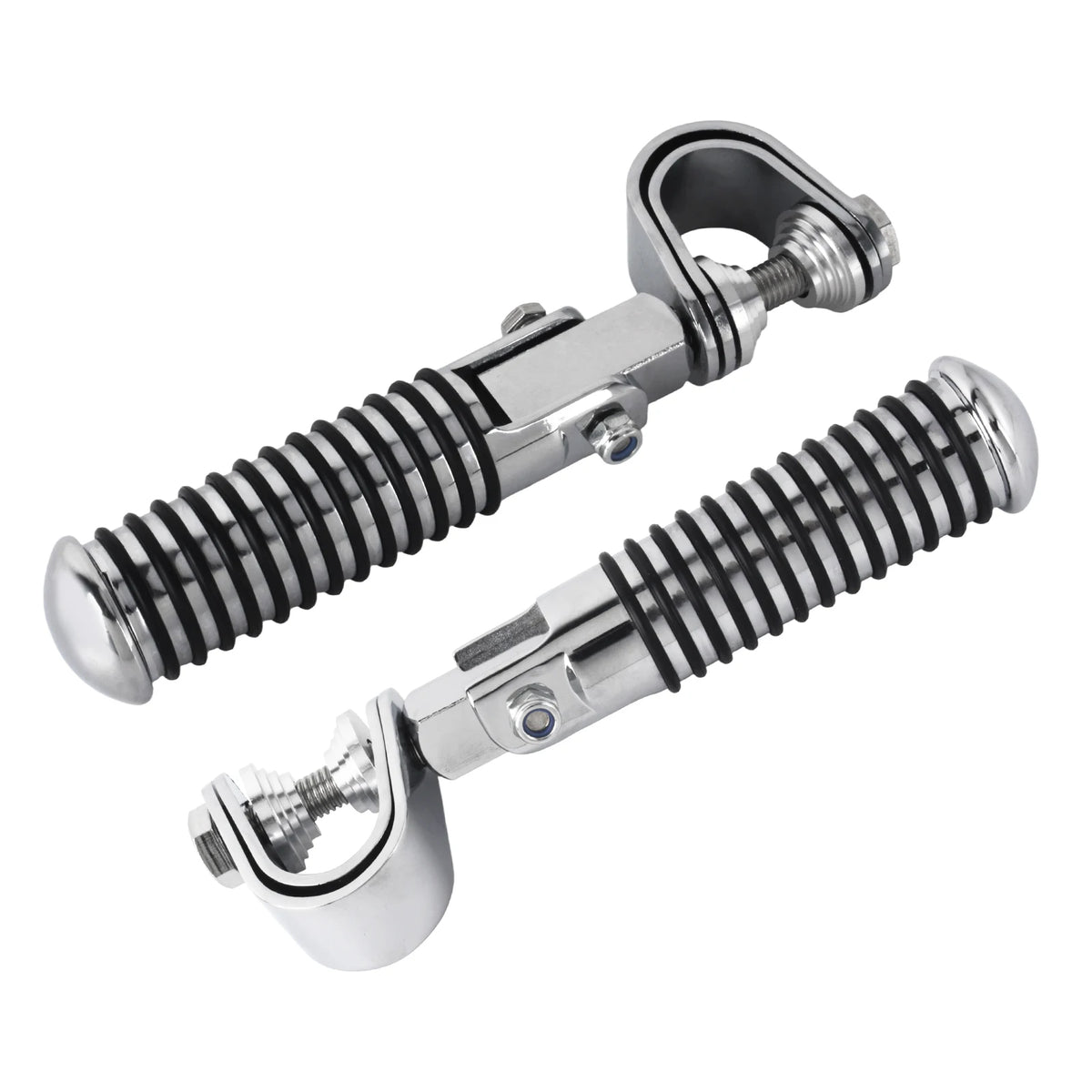 Universal Motorcycle Foot Pegs 1" 1.25" Highway Crash Bar Footpegs Engine Guard Clamp Footrest Pedal for Harley Softail Touring