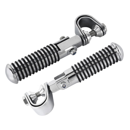 Universal Motorcycle Foot Pegs 1" 1.25" Highway Crash Bar Footpegs Engine Guard Clamp Footrest Pedal for Harley Softail Touring