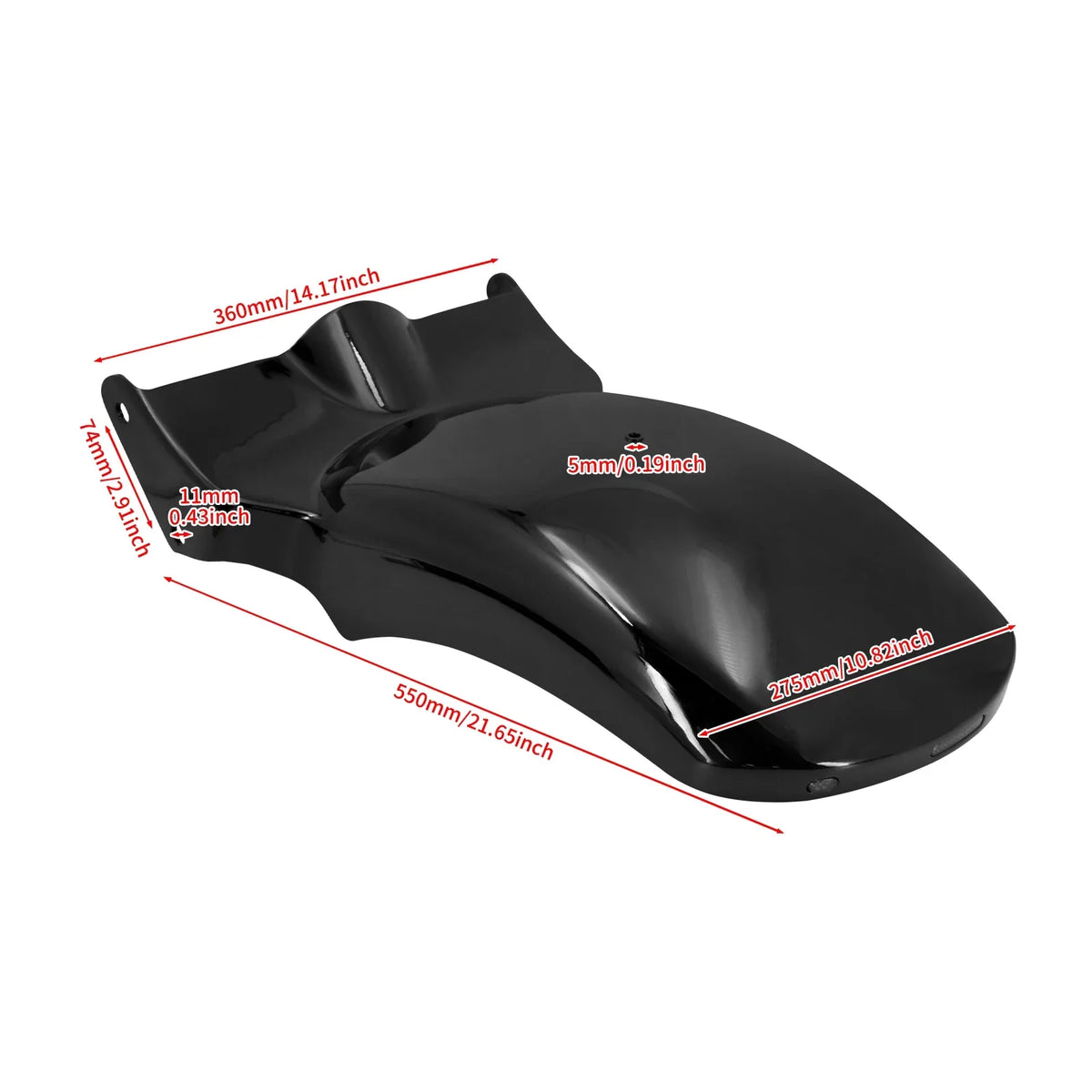 Motorcycle Driver Solo Cushion Seat Rear Fender Mudguard With Turn Signal LED Light For Harley Softail Fat Boy Breakout 18-2023