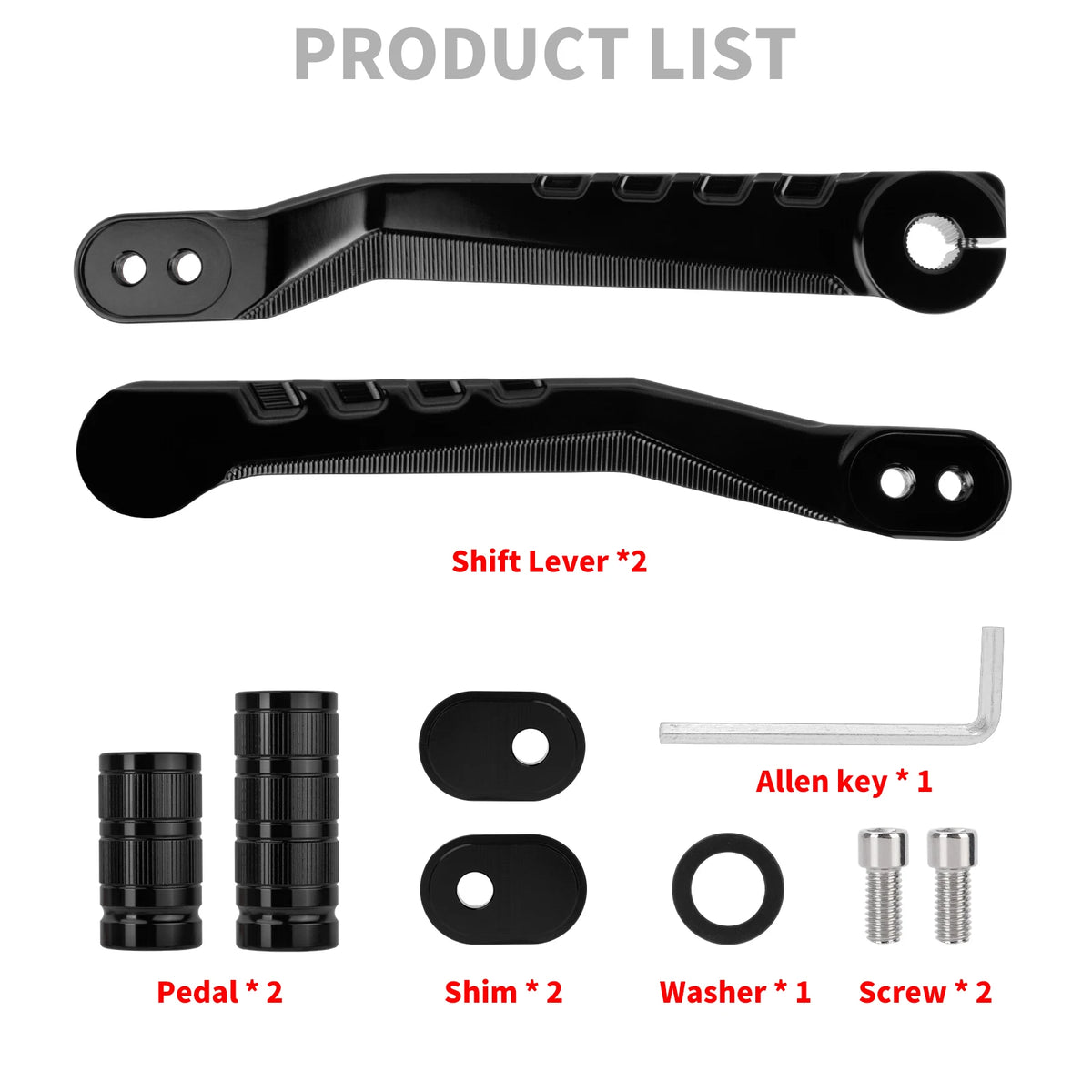 Motorcycle Floorboards Driver Passenger Footrest Shifter Lever Brake Arm Kit For Harley Touring Road Electra Street Glide 08-25
