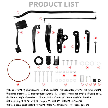 Motorcycle Forward Controls Complete Linkages Kits Black Forward Foot Controls For Harley Dyna Fat Bob Low Rider FXDWG 2006-2017