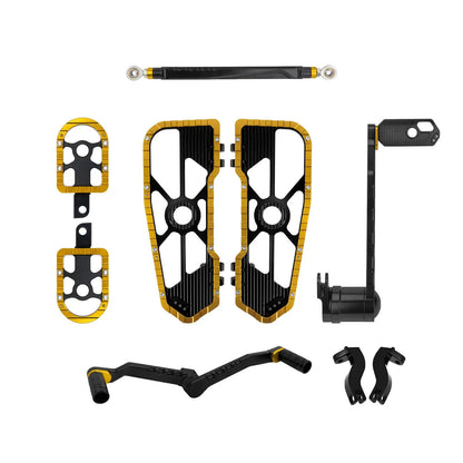 Motorcycle Floorboards Driver Passenger Footrest Shifter Lever Brake Arm Kit For Harley Touring Road Electra Street Glide 08-25