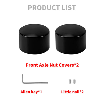 Motorcycle Front Axle Nut Bolt Cover Aluminum Caps For Harley Sportster XL Touring Road King Glide Softail FLHC FXB Dyna VRSC